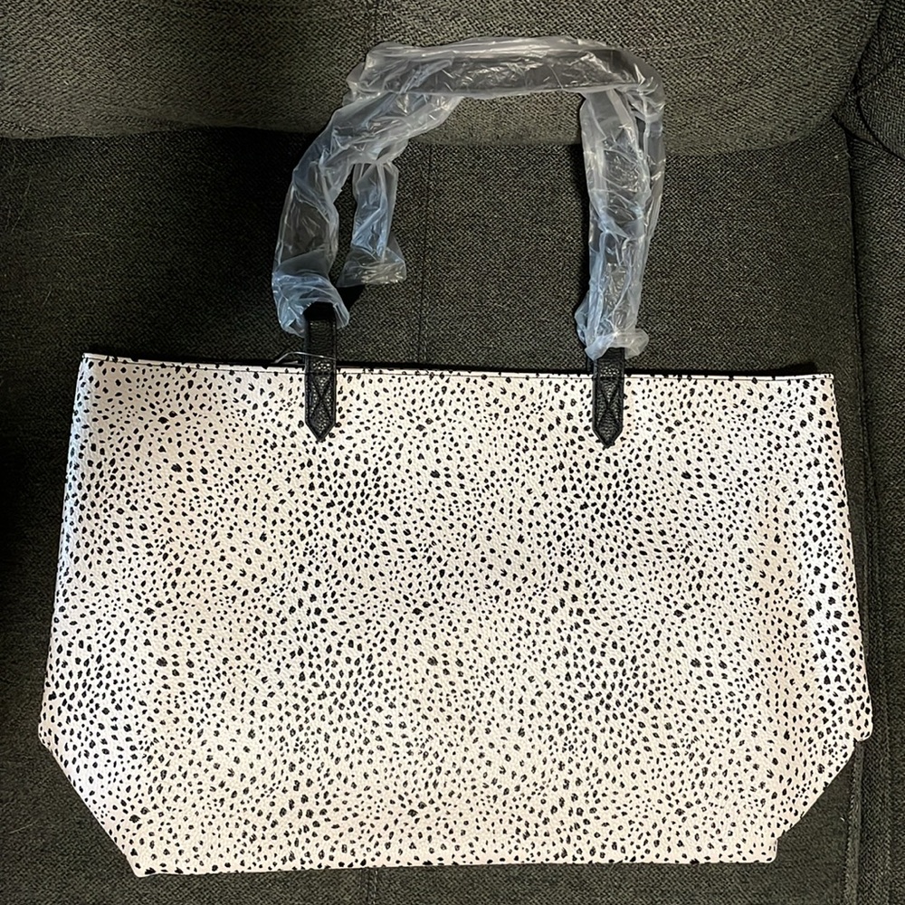 Thirty-one modern tote: Dainty Speckles Pebble - Picture 2 of 3